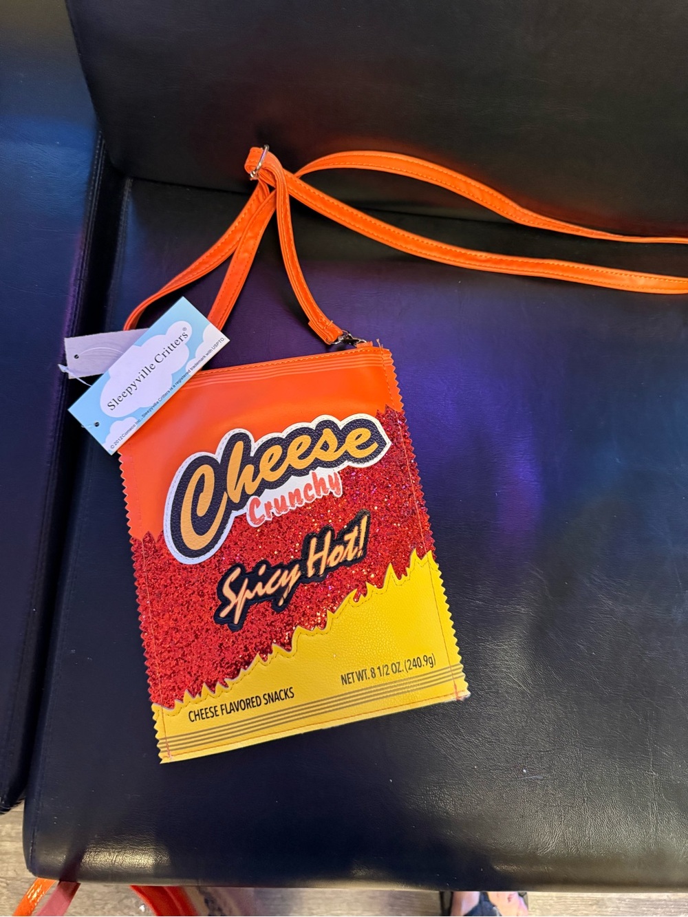 Cheese Crunchy Spicy Hot Crossbody Bag - Orange & Yellow
